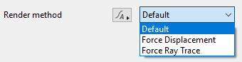 Render method options