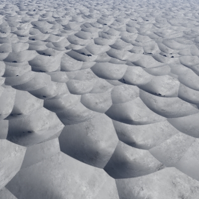 Render perspective view of the same Voronoi 3D A Vector used for displacement.
