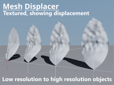 Displacement applied to non-shadered objects.