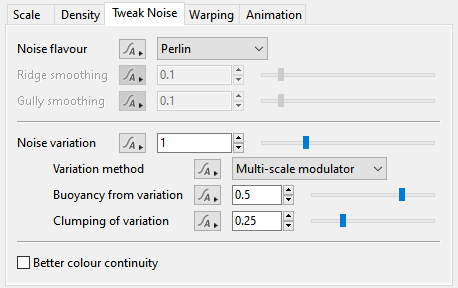 Tweak Noise Tab