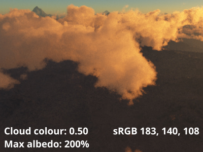 Cloud colour = 0.5. (sRGB 183,140,108)
