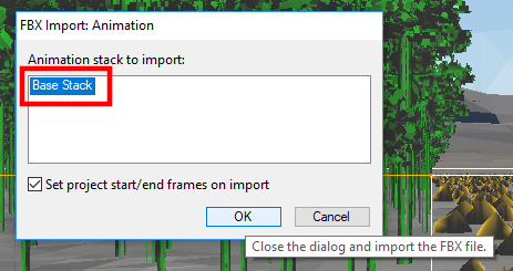 Make sure the Base Stack setting is selected and press OK.