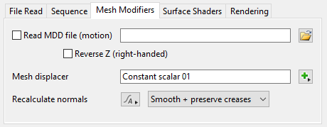 Mesh Modifiers Tab
