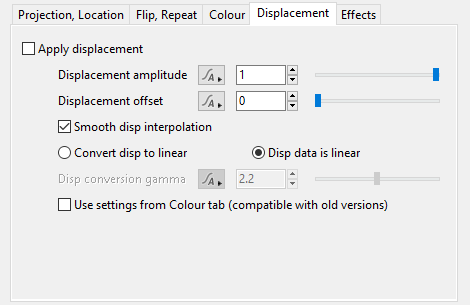 The Displacement Tab