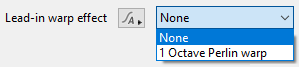 Lead-in warp effect options