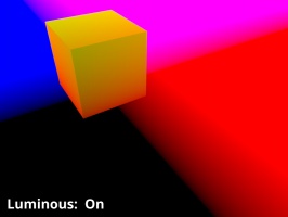 The Visualise tex coords node applied to ground and uv mapped cube object. Enable checked.