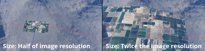 Size can be used to increase or decrease the area that an image covers.