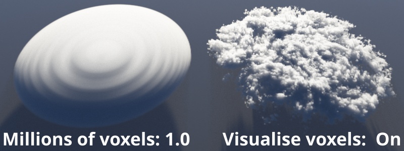 Visualise voxels on. Millions of voxels = 1.0
