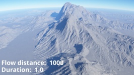 Flow distance = 1000, Duration = 1 (default)