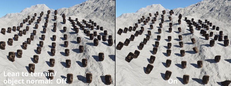 Lean to terrain/object normal off and on