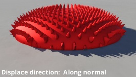 Displace direction: Along normal
