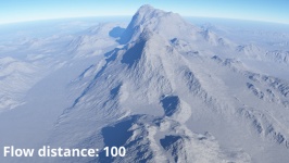 Flow distance = 100.