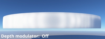 Depth modulator off. Centre(0..1) = 0
