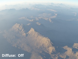 The Visualise tex coords node applied to procedural terrain. Enable unchecked.